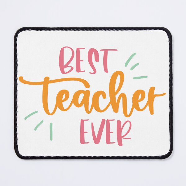 Item preview, Best teacher ever - pink and orange  designed and sold by Ashleigh Fish.