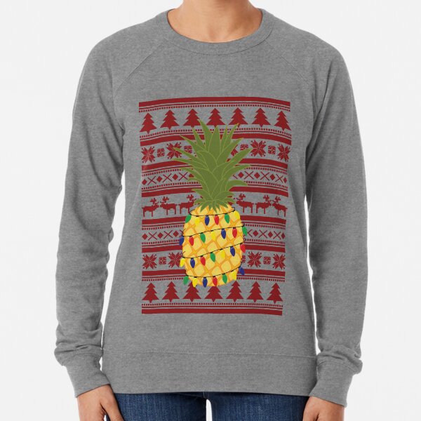 Ugly Christmas Sweater Pineapple Lightweight Sweatshirt