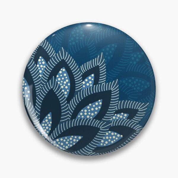 Item preview, Jacobean Flower Indigo designed and sold by Sarah Thorpe Designs .