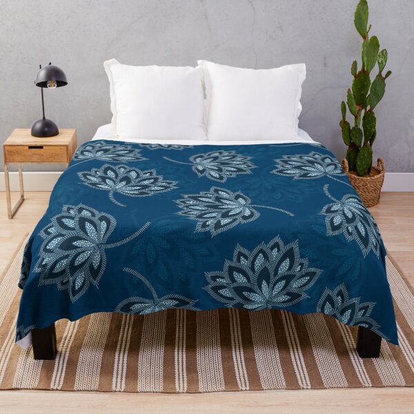 Item preview, Jacobean Flower Indigo designed and sold by Sarah Thorpe Designs .