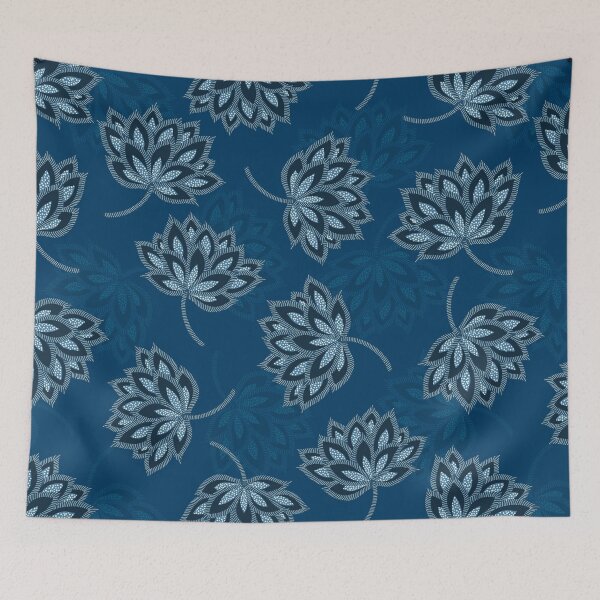 Item preview, Jacobean Flower Indigo designed and sold by Sarah Thorpe Designs .