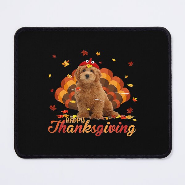 Item preview, Cute Goldendoodle Happy Thanksgiving Turkey Dog Crispy Leaf39 designed and sold by Gootyn.