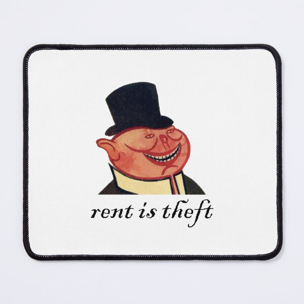 Item preview, Rent is Theft with Porky Meme designed and sold by Mathesis.