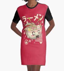 Kawaii Ramen Graphic T-Shirt Dress