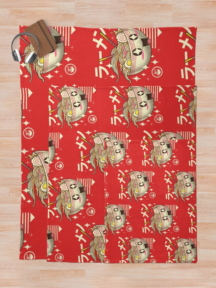 Alternate view of Kawaii Ramen Throw Blanket