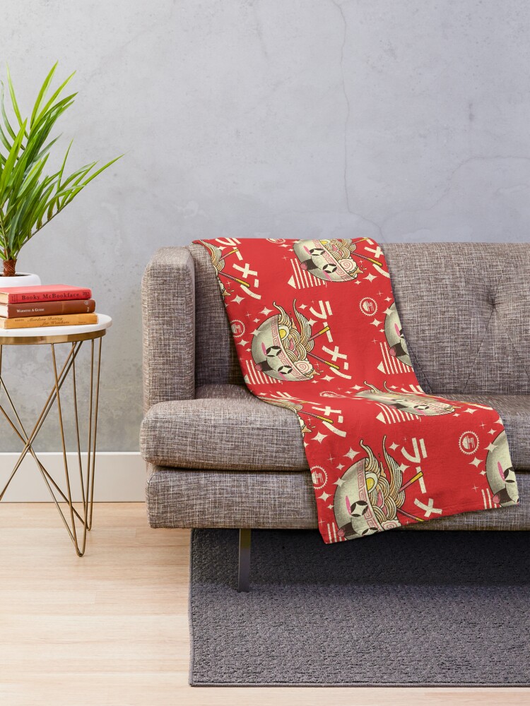 Alternate view of Kawaii Ramen Throw Blanket