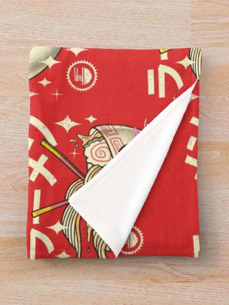 Alternate view of Kawaii Ramen Throw Blanket