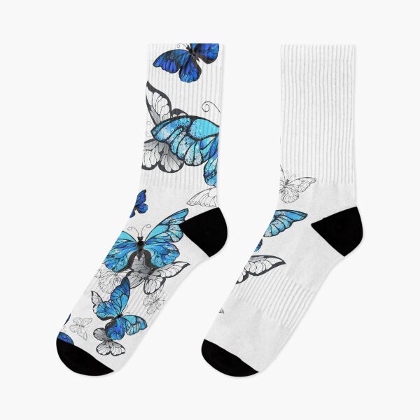 Item preview, Blue Butterflies - White Background designed and sold by msliewdesign.