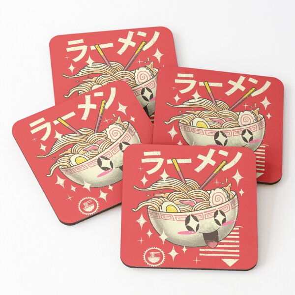 Kawaii Ramen Coasters (Set of 4)