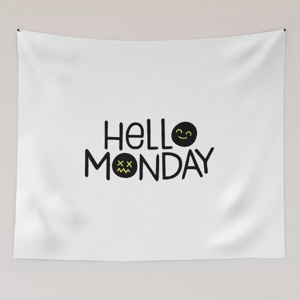 Item preview, Hello Monday Minimalist Pastel Inspirational designed and sold by MaruJaisaan.