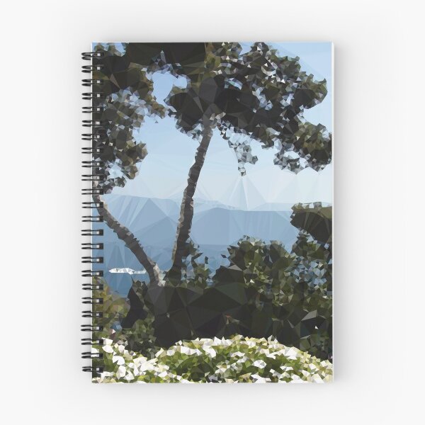 Item preview, French Riviera Low Poly Landscape designed and sold by Vicky Brago-Mitchell®.