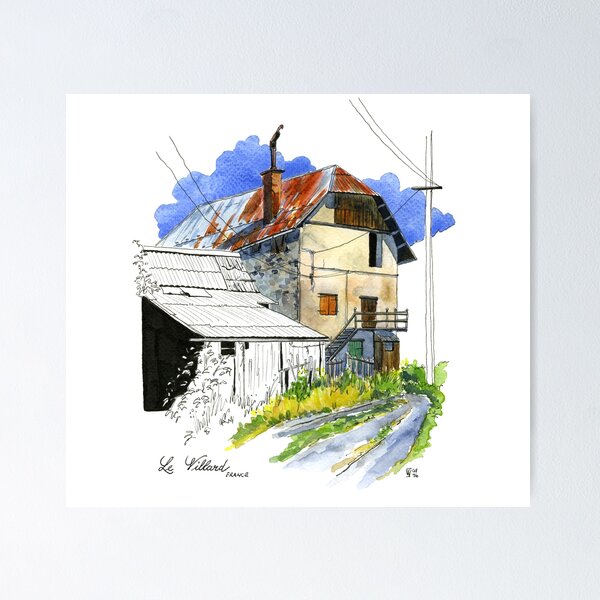 Le Villard, French mountain village Poster