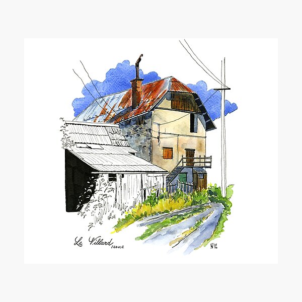 Le Villard, French mountain village Photographic Print