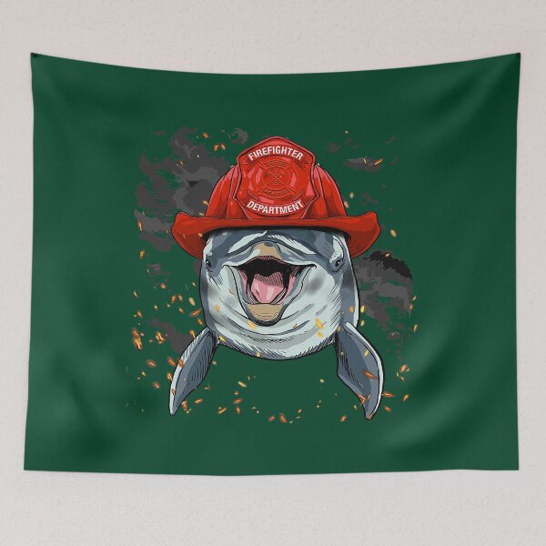 Item preview, Dolphin Firefighter Sea Animal Dolphin Ocean Lover 766 designed and sold by Gootyn.