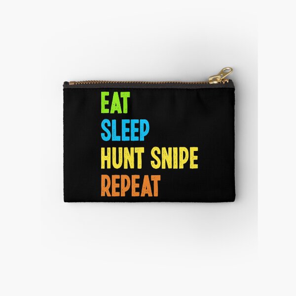 Item preview, Eat, Sleep, Hunt Snipe, Repeat. Funny Snipe Hunting designed and sold by Gold Wings Tees.