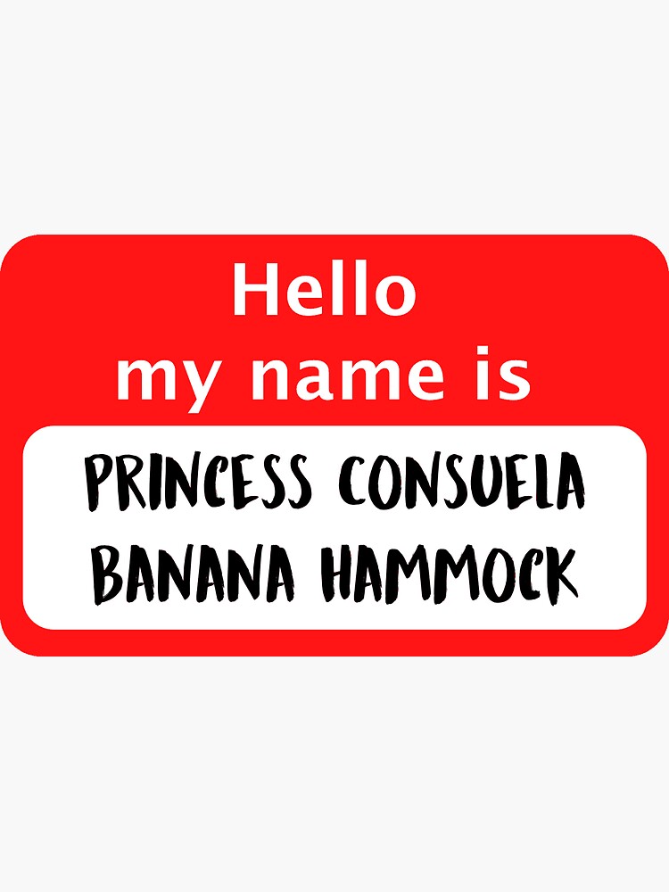 "princess consuela banana hammock" Sticker by emswim07 Redbubble