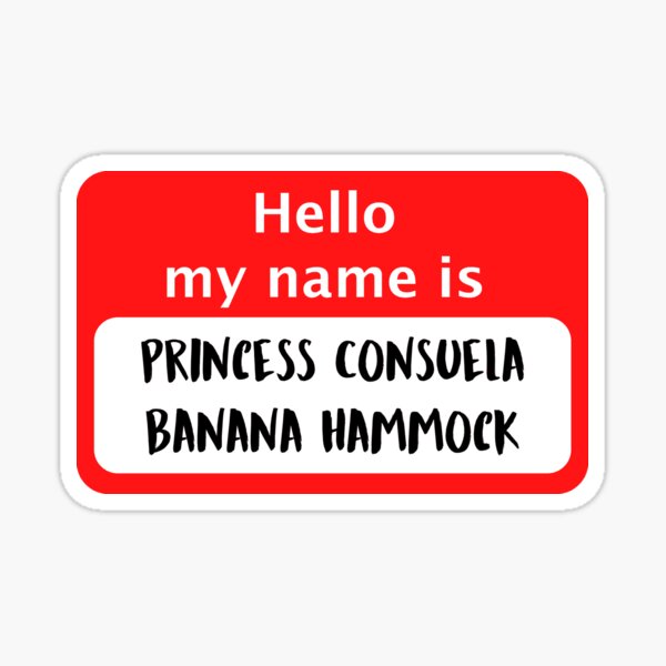 Download Princess Consuela Banana Hammock Stickers Redbubble