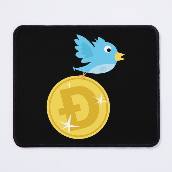 Item preview, Twitter Bird Flying With Doge Coin And Bringing It To New All Time Highs Blue Tweet Bird designed and sold by doseofwin.