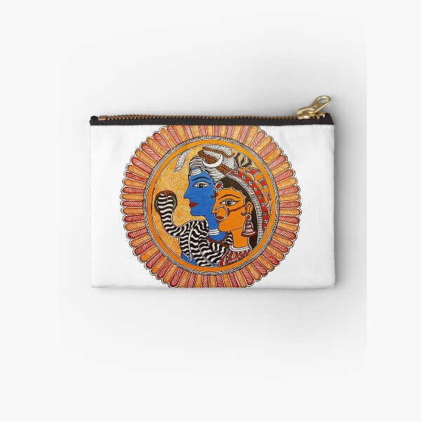 Item preview, Lovebirds - Shiv Parvati - Madhubani Painting - Indian Folk Art  designed and sold by ShrutiCreates.