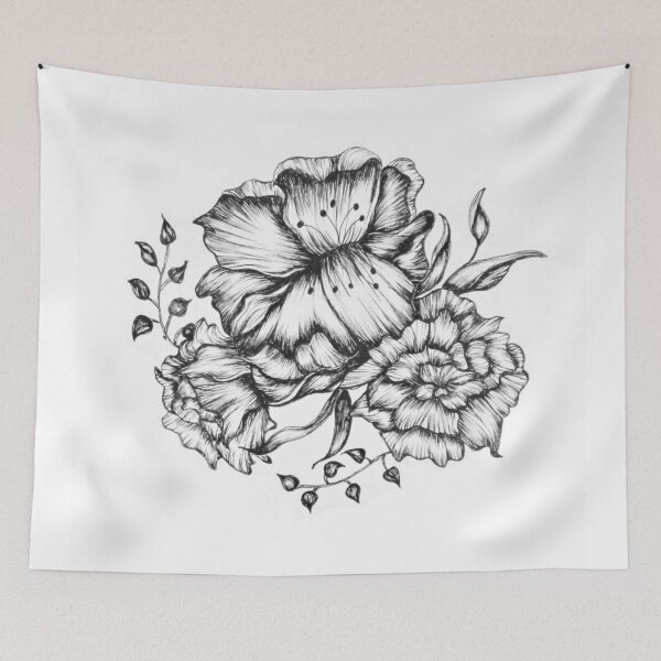 Item preview, Three Inked Flowers designed and sold by corianndesigns.