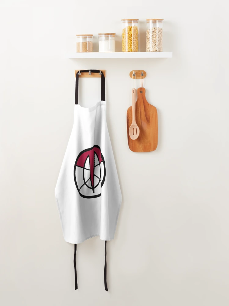 Thumbnail 4 of 6, Apron, ROTTMNT Symbol - Raph Red designed and sold by Random Fandom Merch.