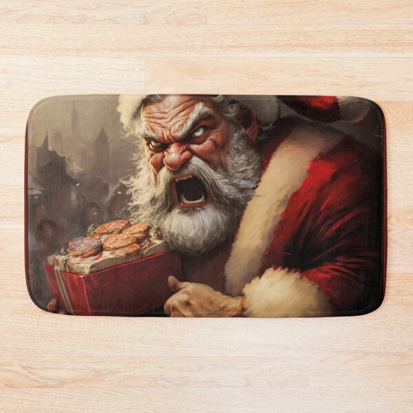 Item preview, Angry bad Santa screaming designed and sold by ai-miilk.