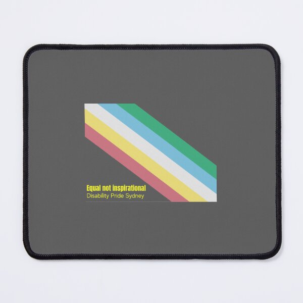 Item preview, Disability pride flag with slogan "Equal not inspirational" designed and sold by DisabledPride.