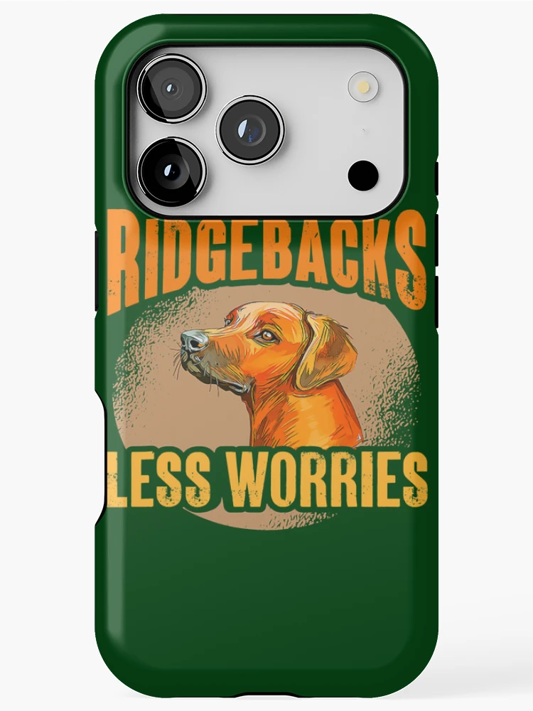 Thumbnail 1 of 4, iPhone Case, Rhodesian Ridgeback More Ridgebacks Less Worries Ridgeback 14 designed and sold by Positiv3Arts.