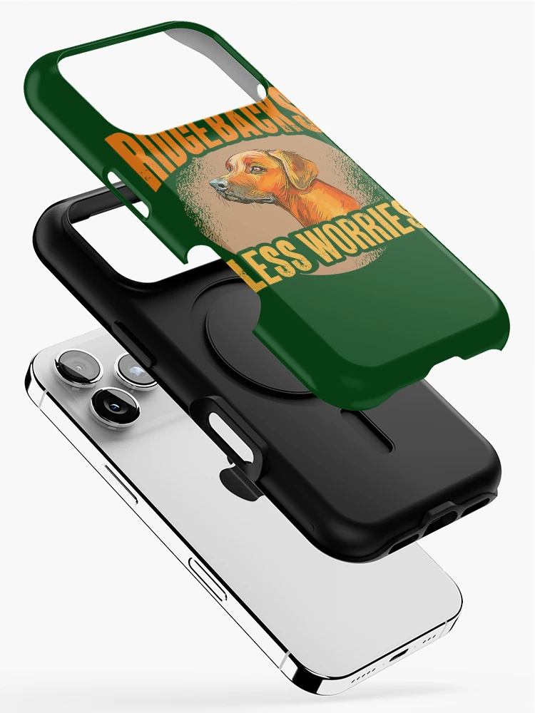 Thumbnail 2 of 4, iPhone Case, Rhodesian Ridgeback More Ridgebacks Less Worries Ridgeback 14 designed and sold by Positiv3Arts.