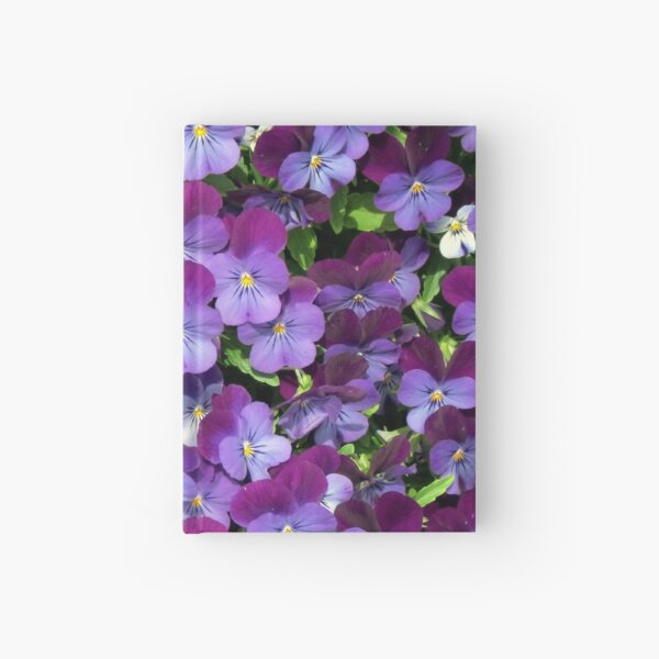 Miniature pansies Hardcover Journal