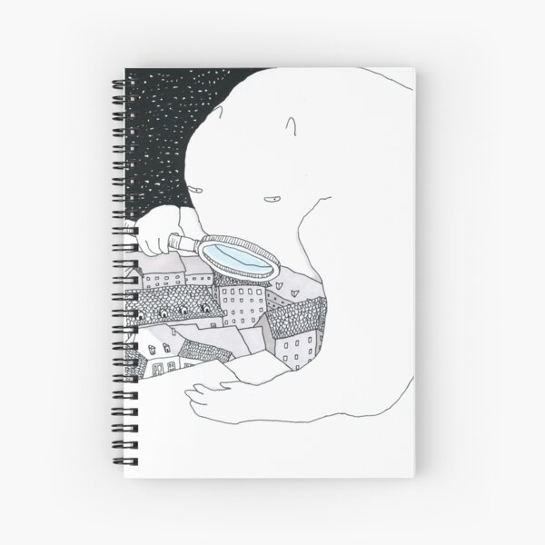 Bear with Magnifying Glass Spiral Notebook