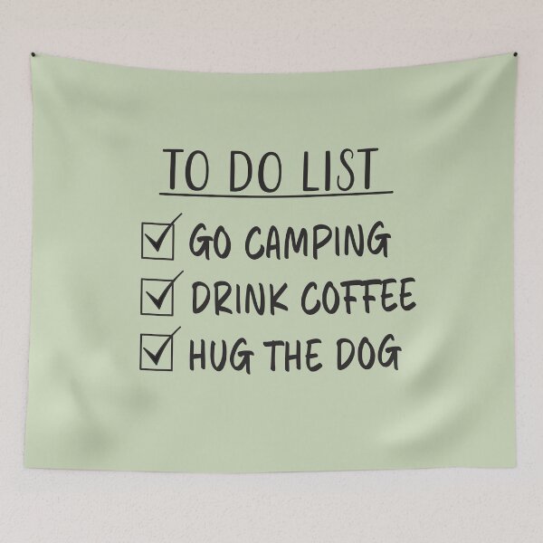 Item preview, Go Camping, Drink Coffee, Hug The Dog - Checklist designed and sold by Primroaddesigns.