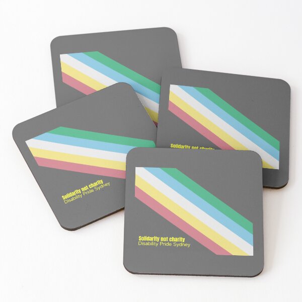 Item preview, Disability pride flag with solidarity not charity designed and sold by DisabledPride.