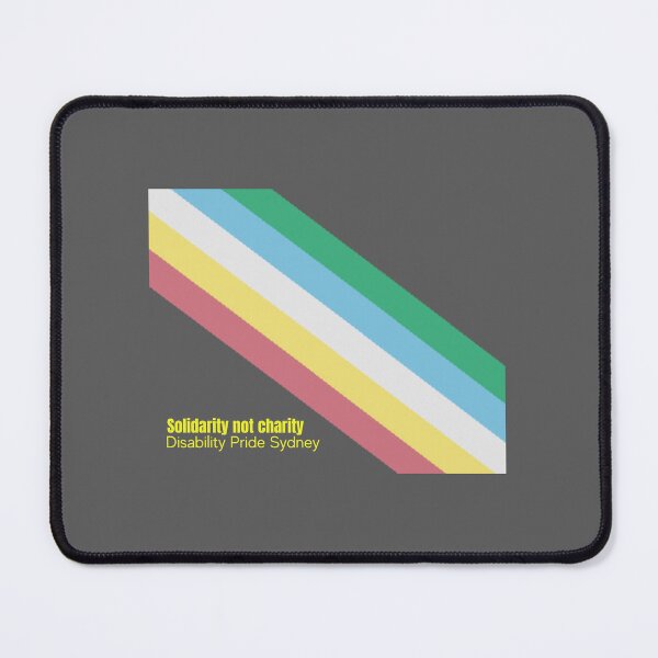 Item preview, Disability pride flag with solidarity not charity designed and sold by DisabledPride.