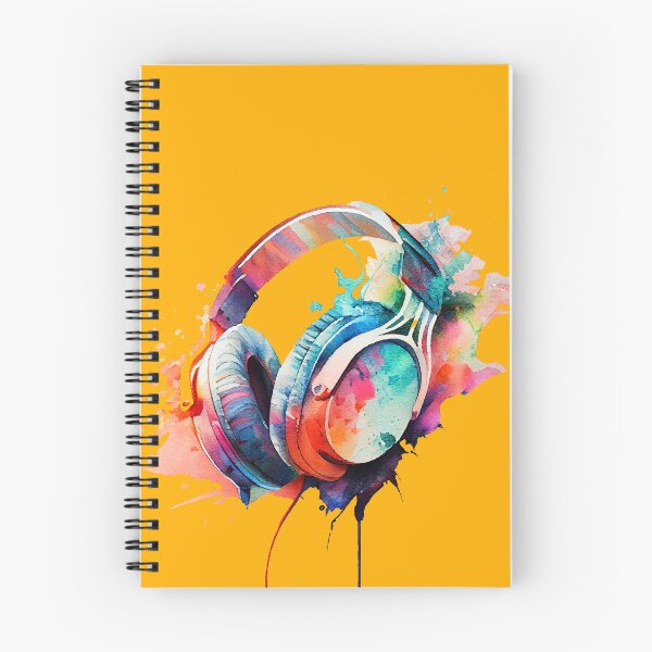 Item preview, Funky Music Headphones, Watercolour Painting designed and sold by KOTOdesign.