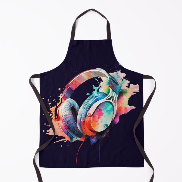 Item preview, Funky Music Headphones, Watercolour Painting designed and sold by KOTOdesign.
