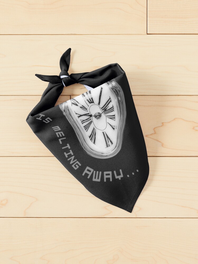 Thumbnail 2 of 6, Pet Bandana, Surreal Melting Clock. Time is melting away. designed and sold by Victoria Avvacumova.