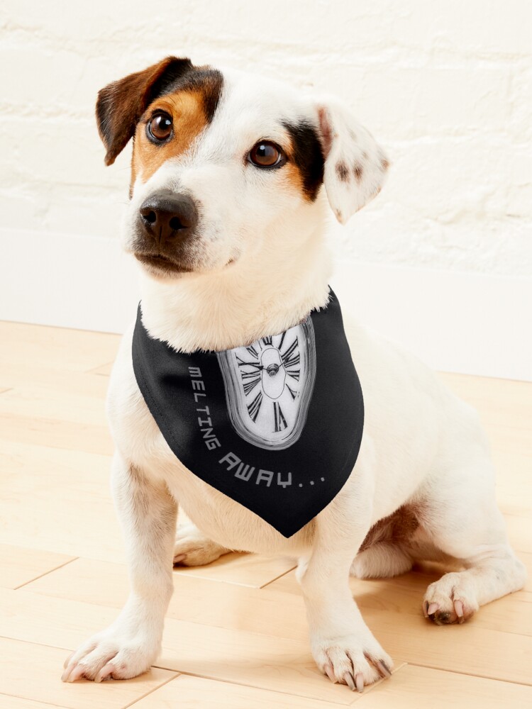 Thumbnail 1 of 6, Pet Bandana, Surreal Melting Clock. Time is melting away. designed and sold by Victoria Avvacumova.