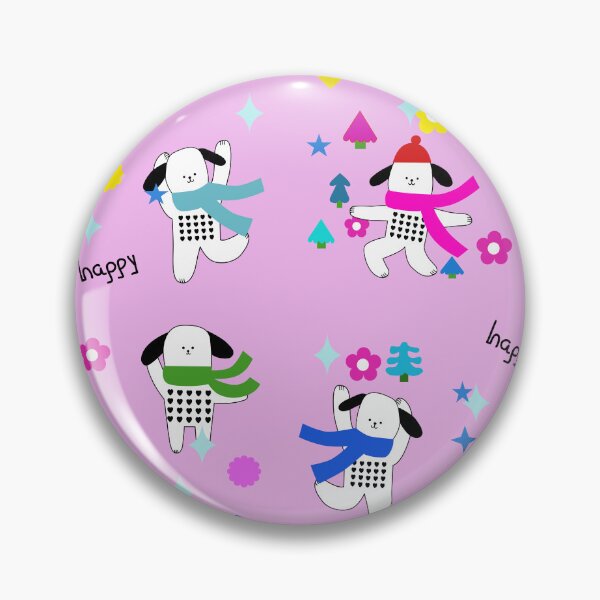 Item preview, happy new year dog have red, green, pink, blue, flower, Christmas tree, star designed and sold by UnloveToy10.
