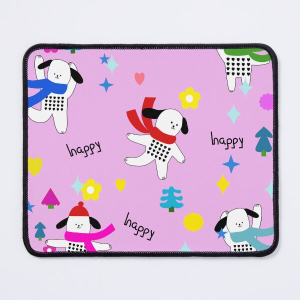Item preview, happy new year dog have red, green, pink, blue, flower, Christmas tree, star designed and sold by UnloveToy10.