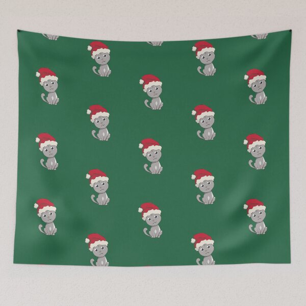 Item preview, Xmas Kitty - green designed and sold by FluffyPuffyFolk.