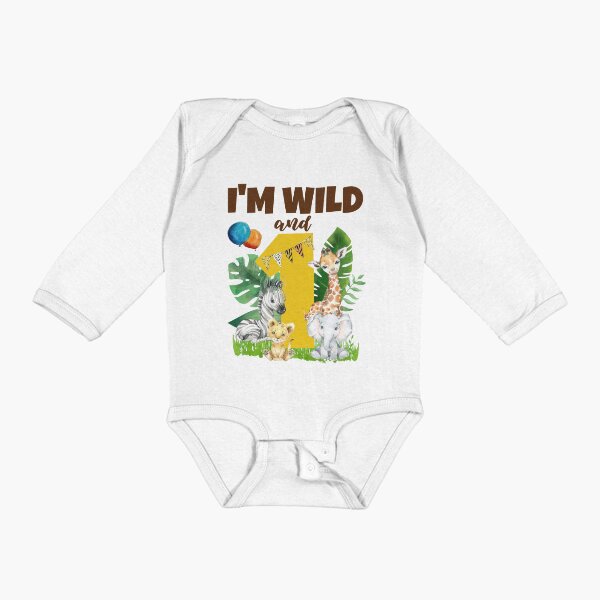 Item preview, Safari Theme Kids Party - One Year Old - 1st Birthday Gift - Zoo Jungle Animal designed and sold by GlazifiedArts.