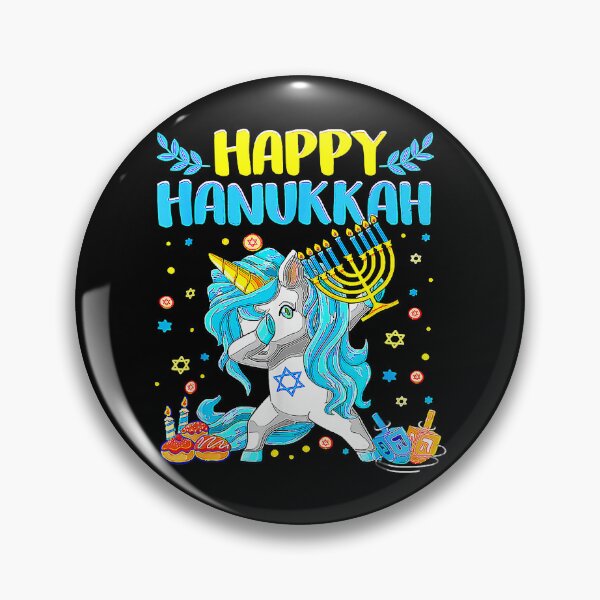 Item preview, Dabbing Unicorn Happy Hanukkah Jewish Chanukah Kids64 designed and sold by Studio12b.