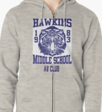 Hawkins Middle School AV Club Zipped Hoodie