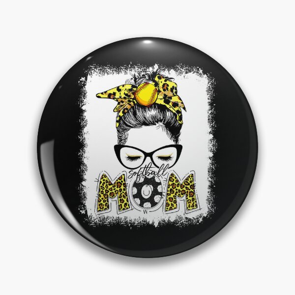 Item preview, Softball Bleached Softball Mom Messy Bun Game Day Mothers Day designed and sold by Studio12b.