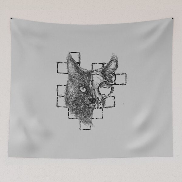 Item preview, Lynx Skull Black and White designed and sold by Greydn.