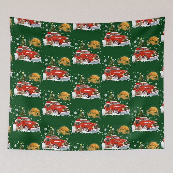 Item preview, Briard Vintage Wagon Red Truck Christmas Tree Pajamas121 designed and sold by Studio12b.