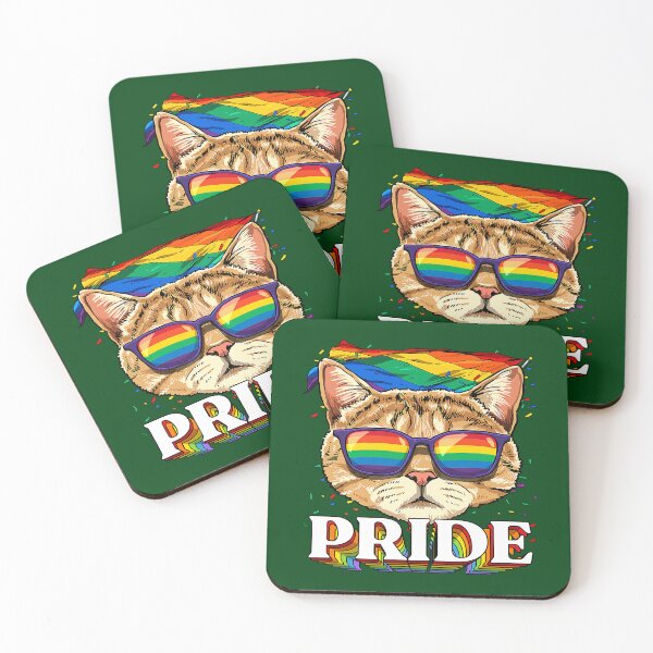 Artikelvorschau, LGBT Cat Gay Pride LGBTQ Rainbow Flag Sonnenbrille 186 entworfen und verkauft von Studio12b.
