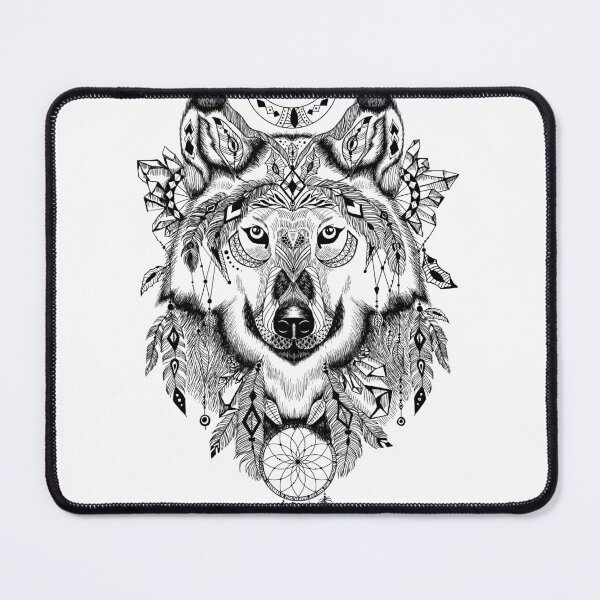 Item preview, Mandala Wolf dream catcher designed and sold by Crystal-D.