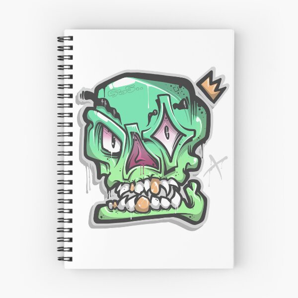 Item preview, Green Graffiti Skull designed and sold by Graffitidesign.